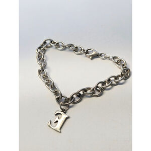 Bracelet 925 sterling with E charm